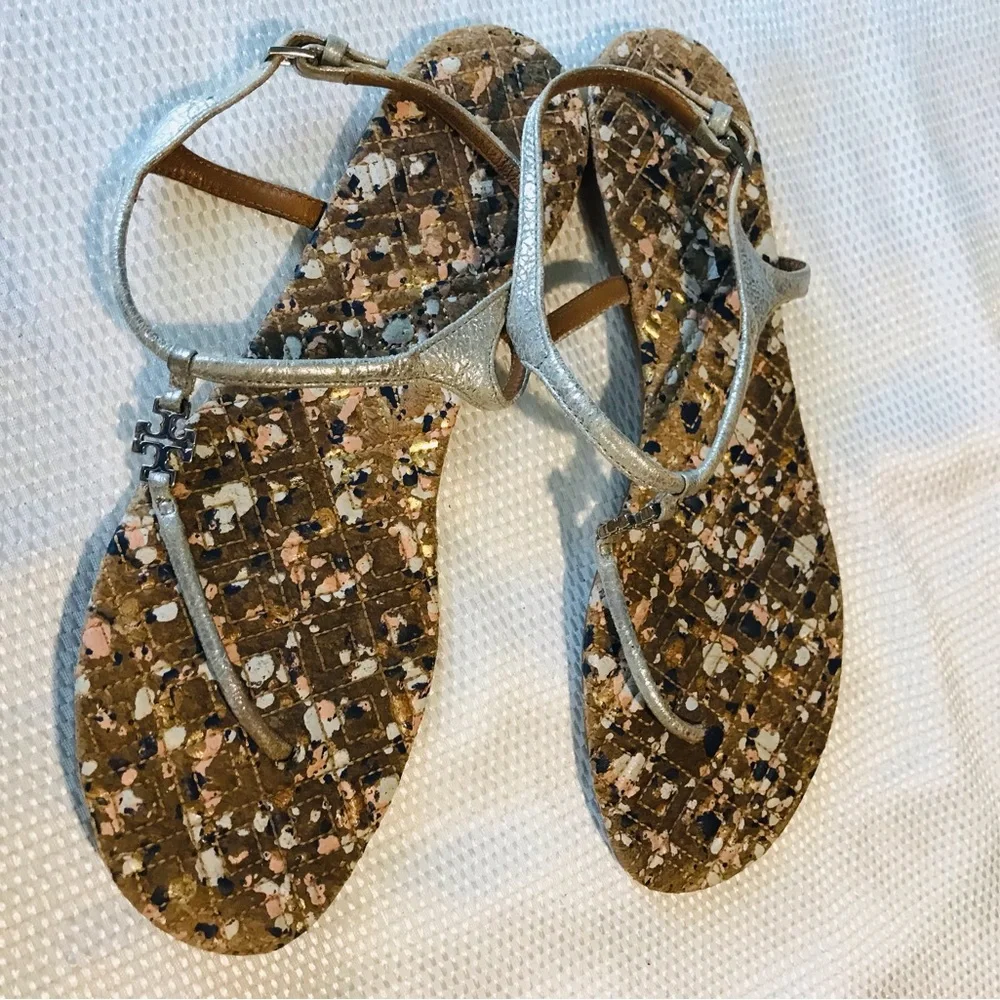 Tory Burch Stylish‎ Silver Sandals for Women